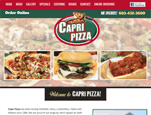 Tablet Screenshot of capripizzawindham.com